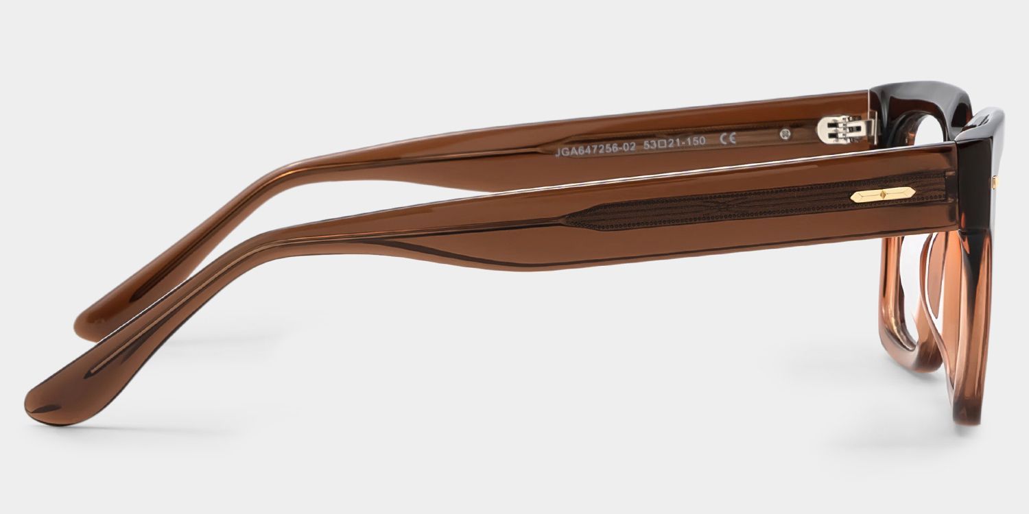 Benjamin Two-tone Wide Rectangle Glasses | ZEELOOL4