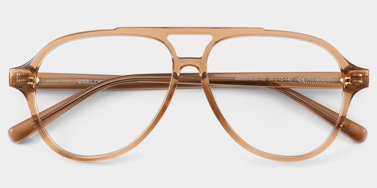 Drew Clear Brown Aviator Glasses