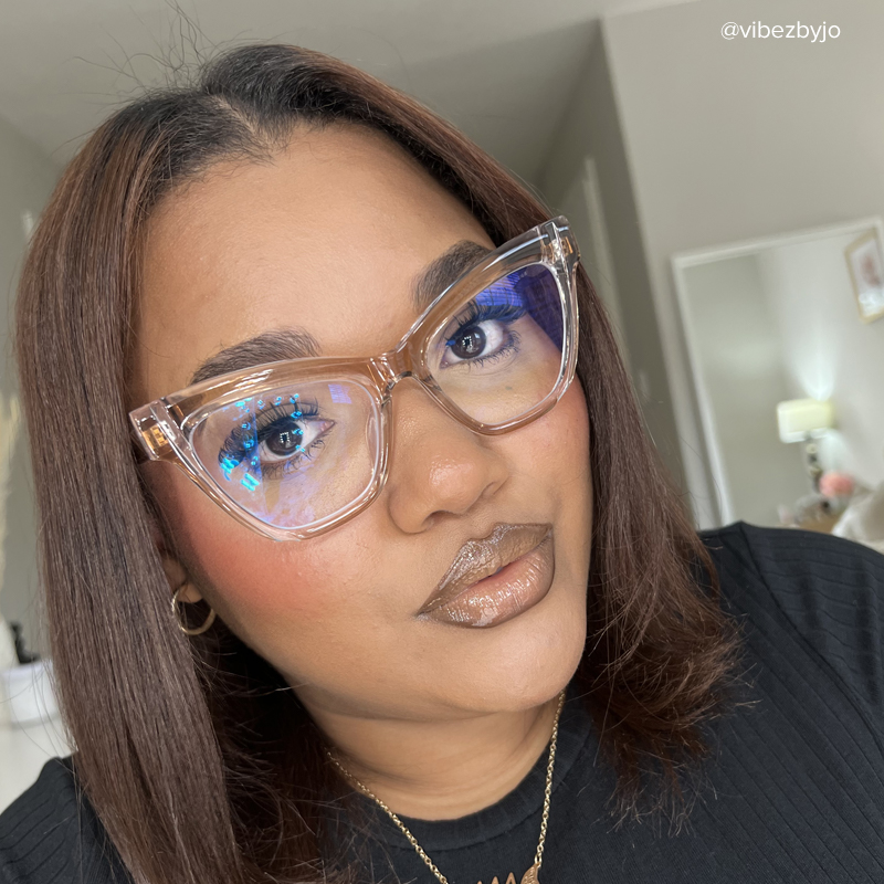 Saucie Light Brown Cat eye Frame Glasses | ZEELOOL Canada7