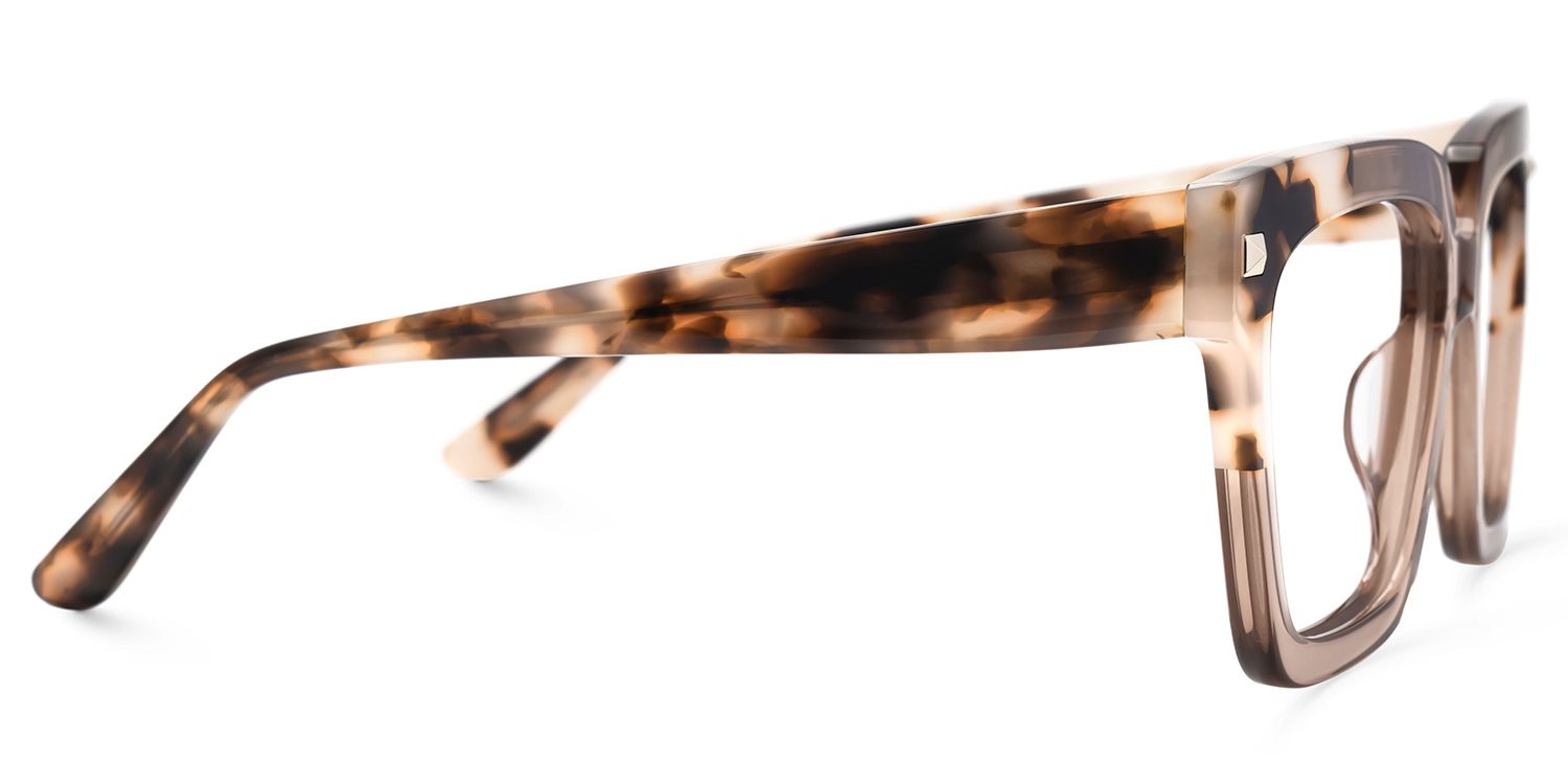 Glendalis Square Beige Frame Eyeglasses for Women | ZEELOOL Canada2