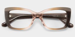 Leona Rectangle Brown Glasses2