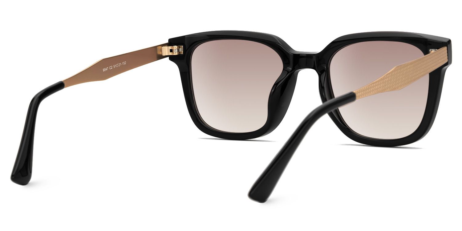 Frederik Square Black Full Rim Sunglasses | ZEELOOL CA3