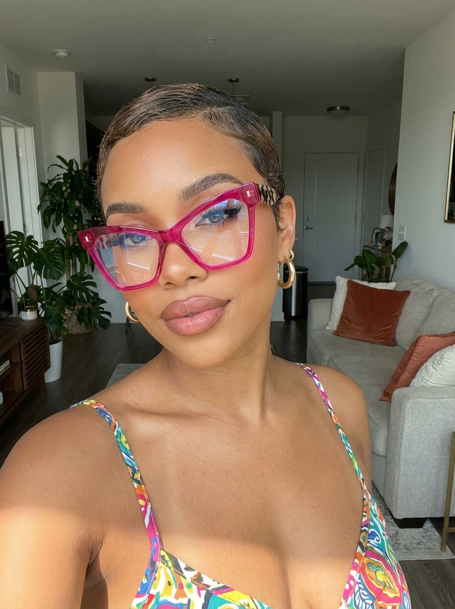 Senica Cateye Purple Glasses — Modern Acetate Frames | ZEELOOL5