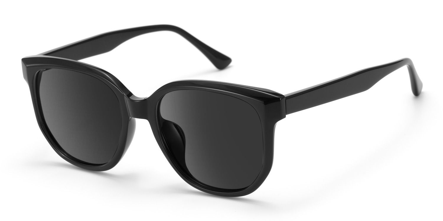 Mirage Black Geometric Polarized Sunglasses for Driving | ZEELOOL CA2