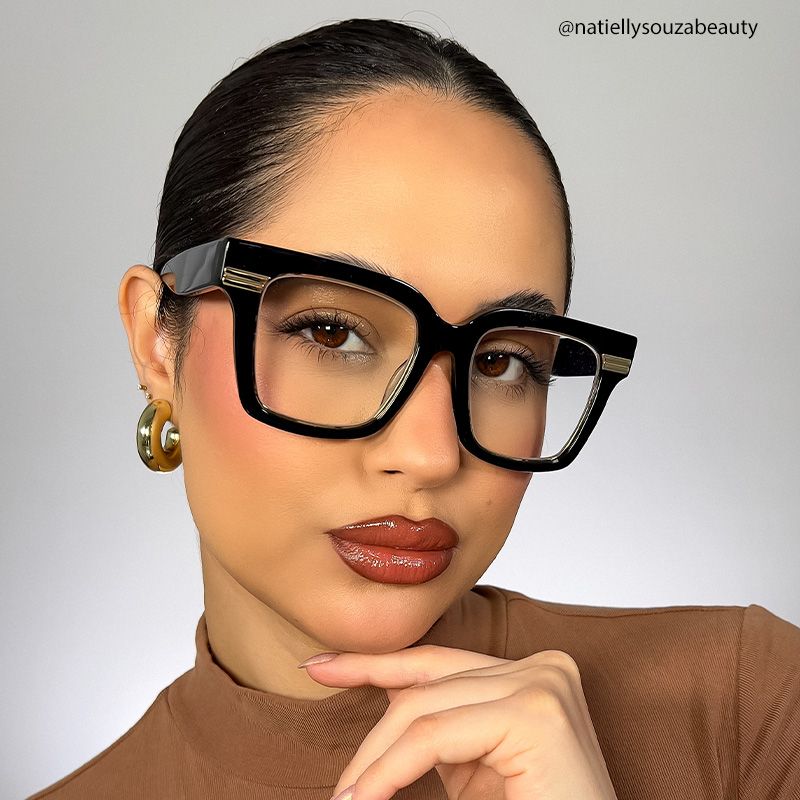 Taylor Square Black Color Frame Glasses for females | ZEELOOL Canada6