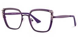 Frieze Purple Rectangle Glasses3