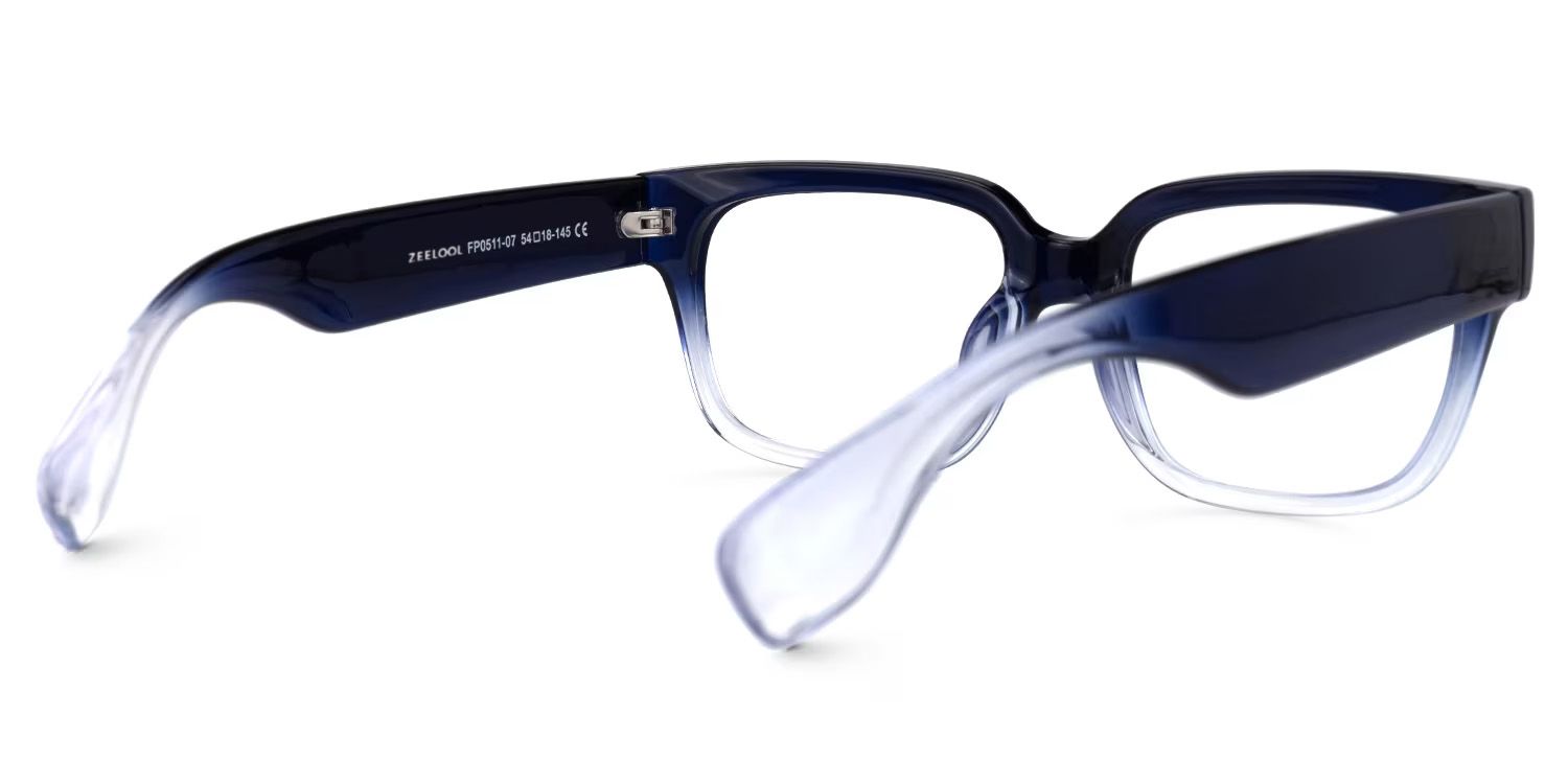 Colin Rectangle Dark-Blue Glasses | ZEELOOL Canada3