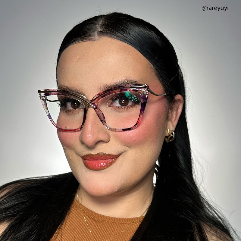 Winston Butterfly Purple-Floral Eyeglasses & Glasses Frames4