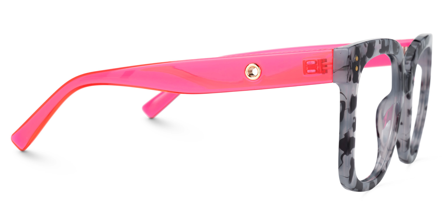 TR90 Ebony Eyeglasses, Ebony Square Glasses -Zeelool Glasses2