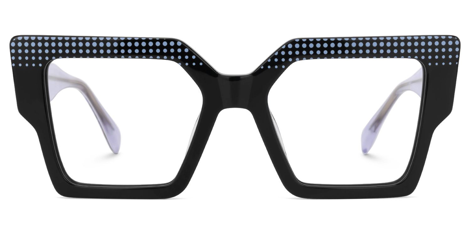 Prisca Thick Frame Square Eyeglasses  -Zeelool Optical0