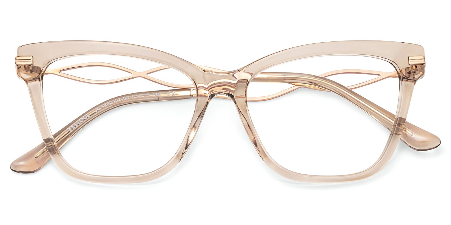 Mason Eyeglasses in Cat Eye Beige Frame | ZEELOOL Canada3