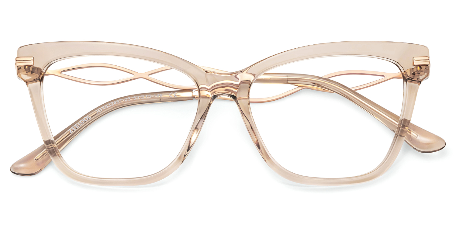 Mason Eyeglasses in Cat Eye Champagne Frame | ZEELOOL Canada3