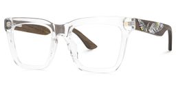 Nickacey Rectangle Clear Glasses3