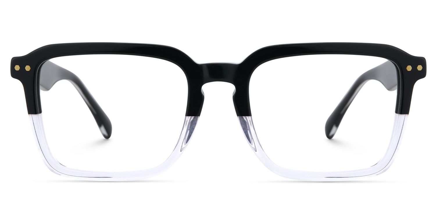 Vickerie Thin Black Clear Glasses in Square Design | ZEELOOL Canada1