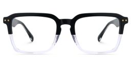 Vickerie Rectangle Black Clear Glasses1