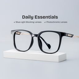Chloe Square Black Glasses0