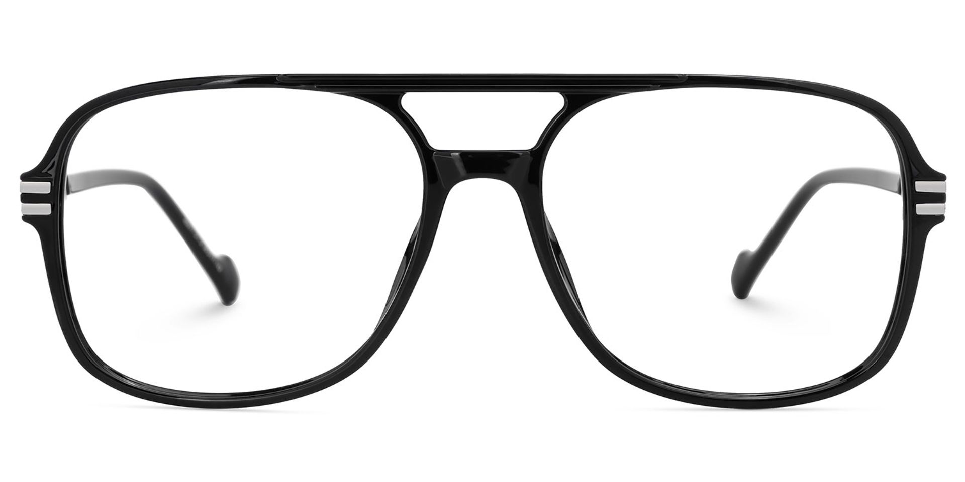 Square Nyawa Black Glasses deals -Zeelool Glasses0