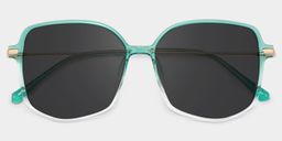 Payton Geometric Green Sunglasses1