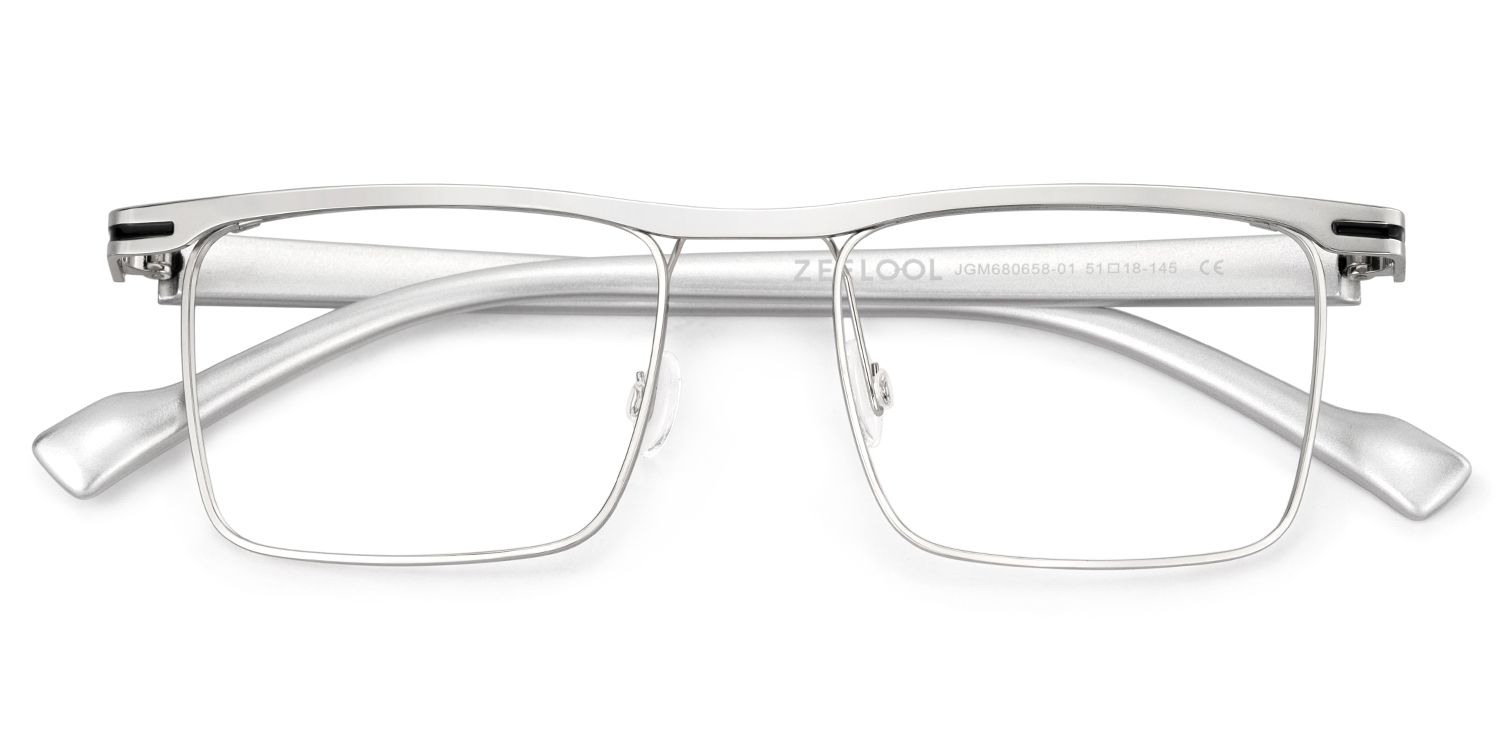 Vintage Metal Glasses With Browline Shape2