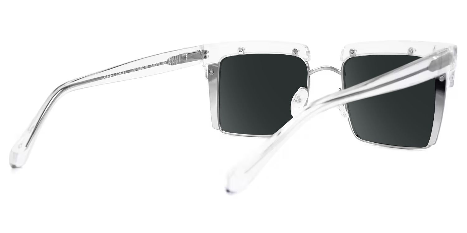 Kiana Square Clear Frame Sunglasses | ZEELOOL Canada5