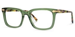 Brochelle Rectangle Green Glasses2