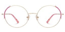 Rindy Pink Round Glasses0