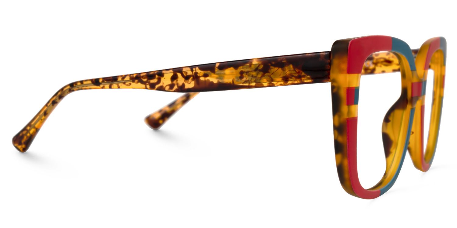 Brenda Square Blue-Red Glasses | ZEELOOL Canada2