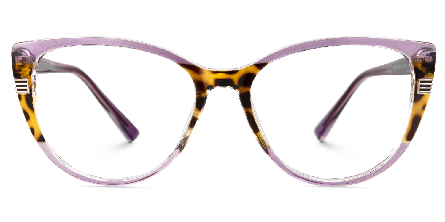 Clarice Cateye Purple Glasses0
