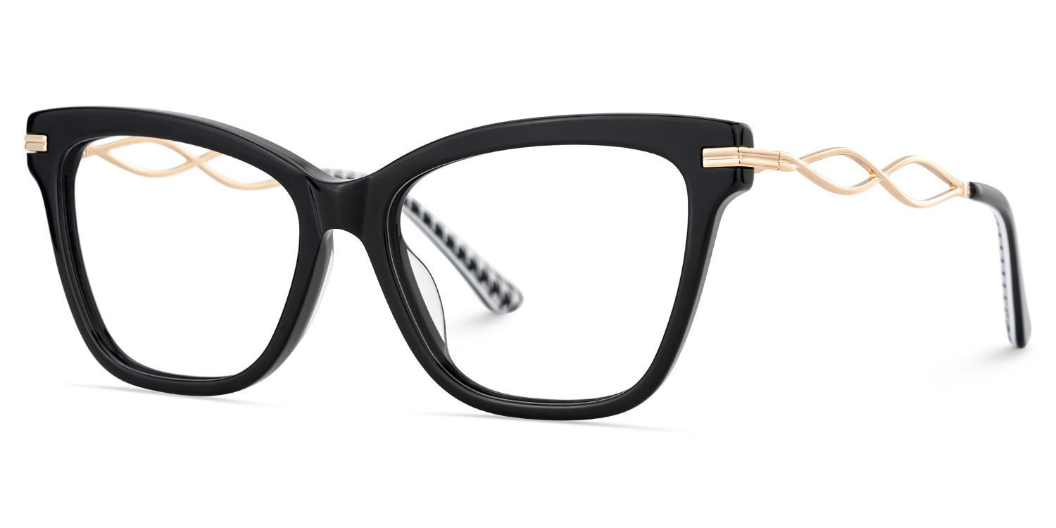 Mason Eyeglasses in Cat eye Black Frame | ZEELOOL Canada3
