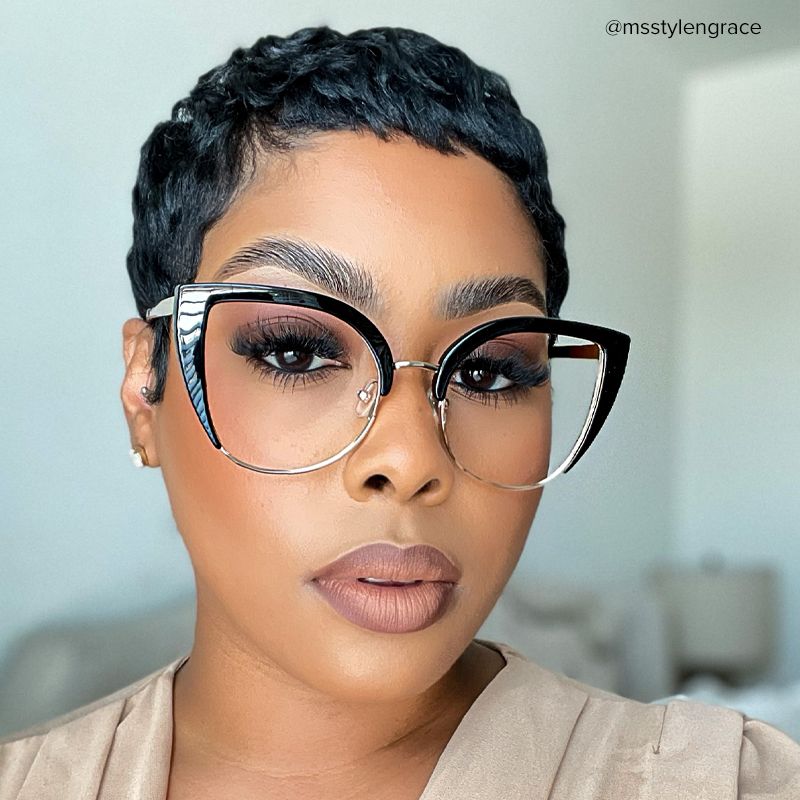 Brewer Cateye Black Frame Glasses | ZEELOOL Canada5