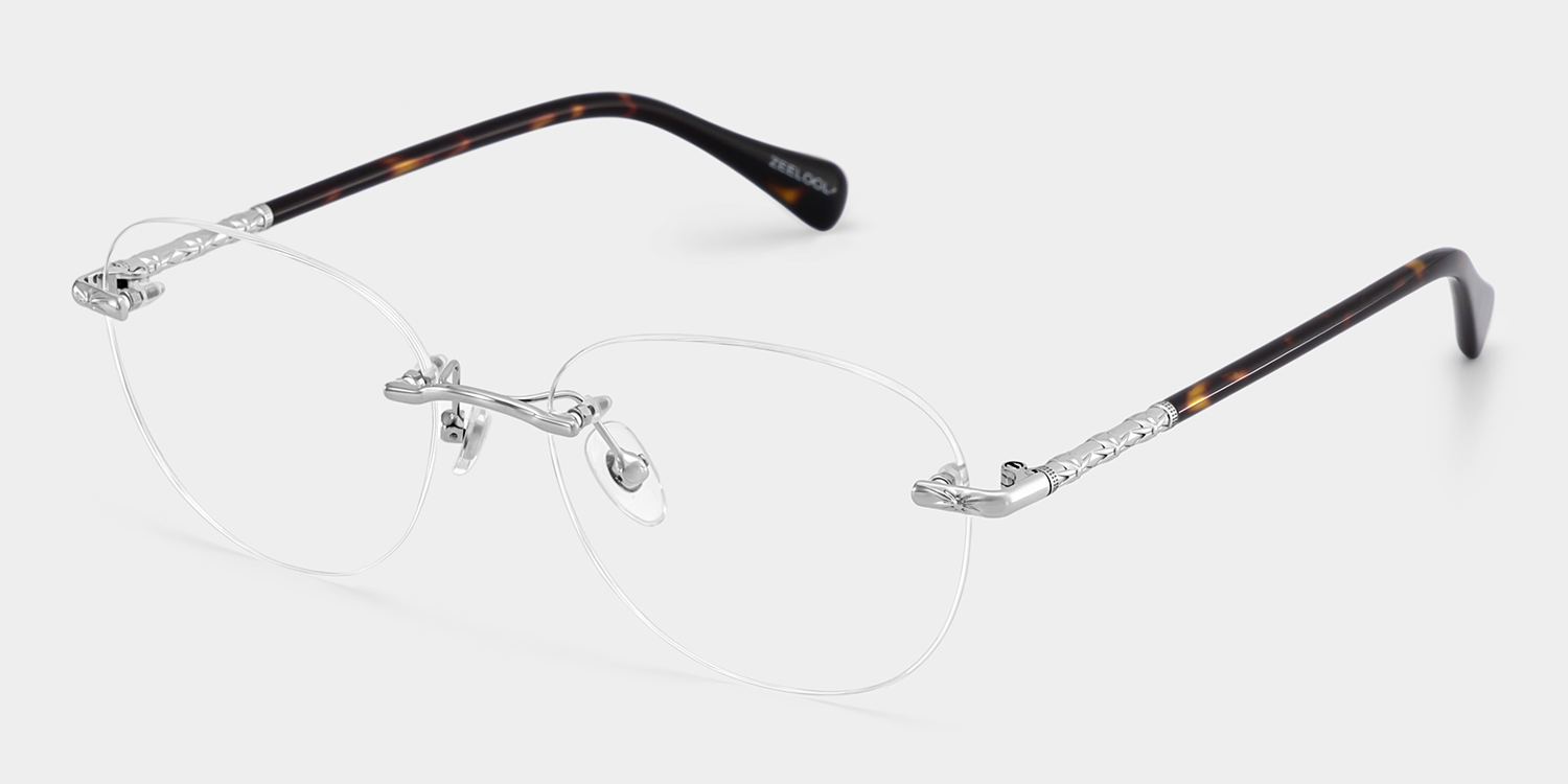 Jennifer Silver Frame Glasses with Round Frame Online | ZEELOOL2
