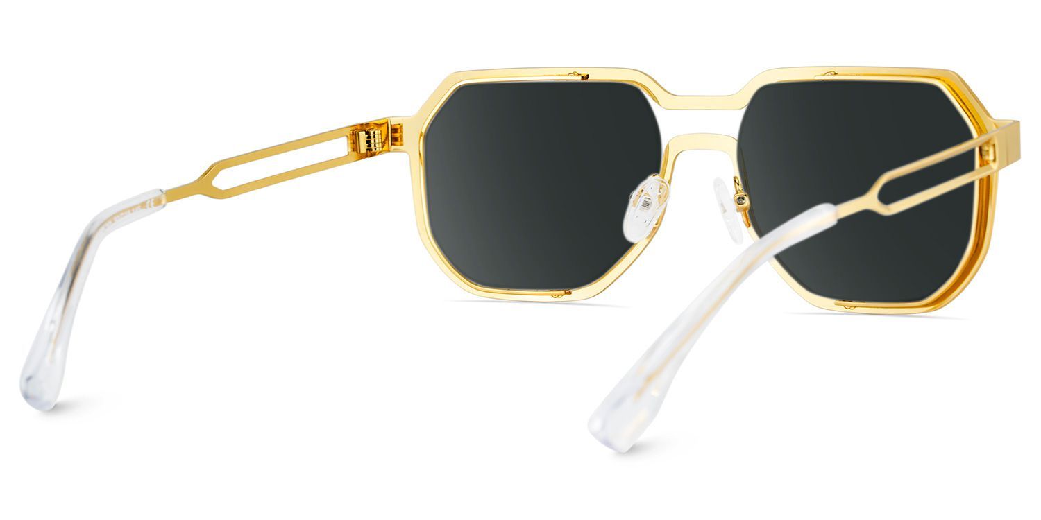 Men's Geometric Sunglasses in Metal Color5