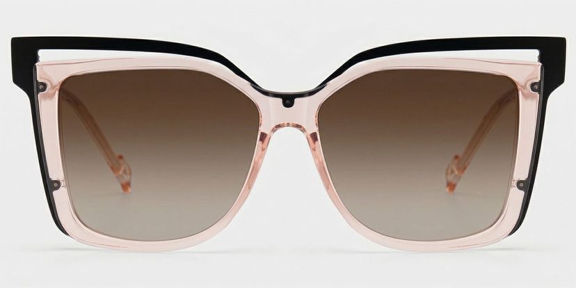 Twolla Beige Square Sunglasses