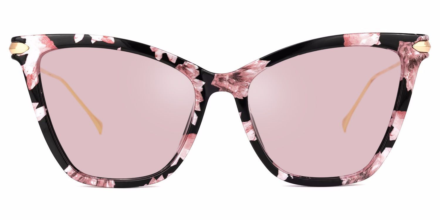 Hilary Butterfly Pink Floral Sunglasses | ZEELOOL Canada0