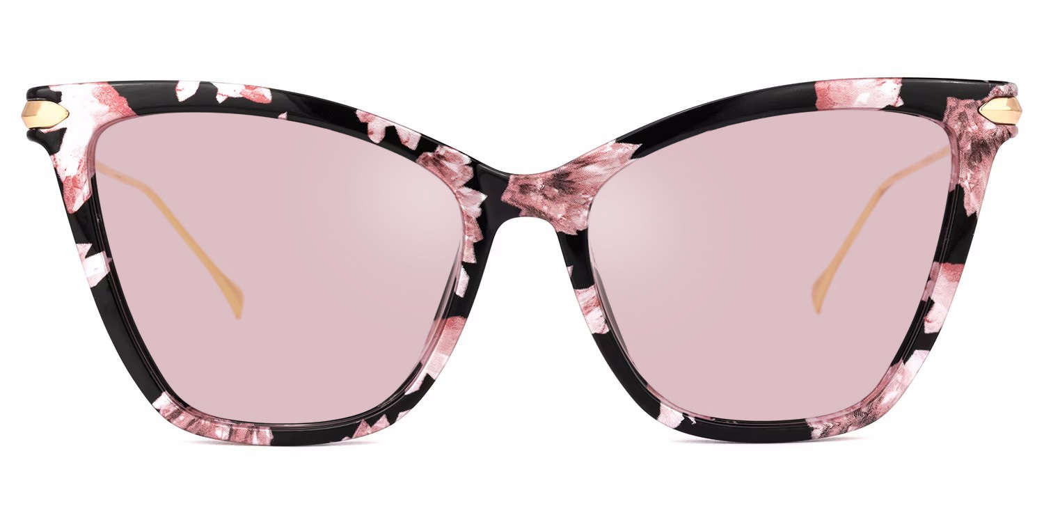 Hilary Butterfly Pink Floral Sunglasses | ZEELOOL Canada0