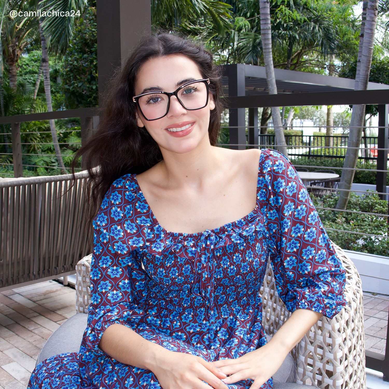 Krystle Square Black Eyeglasses and Glasses Frames7