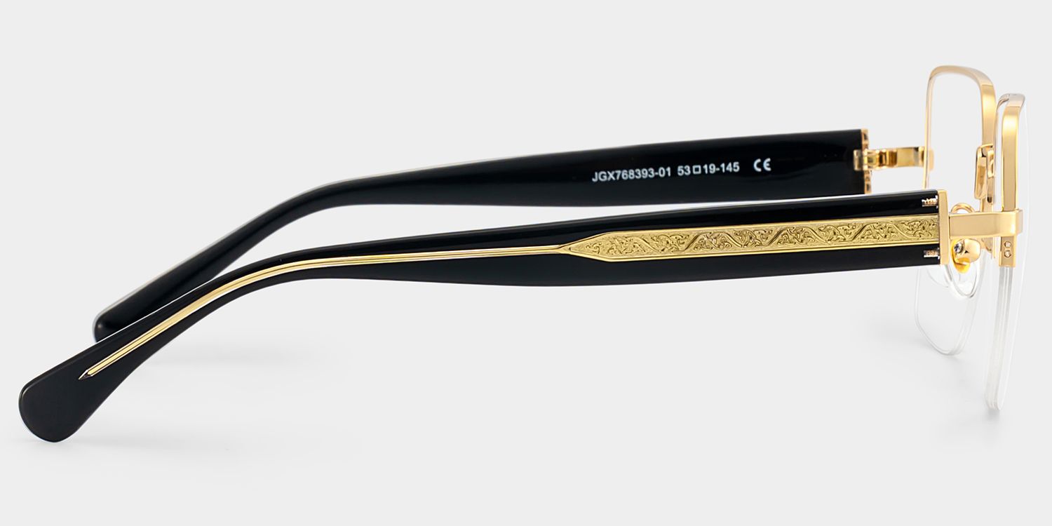 Lauren Gold Frame Glasses with Square Frame Online | ZEELOOL5