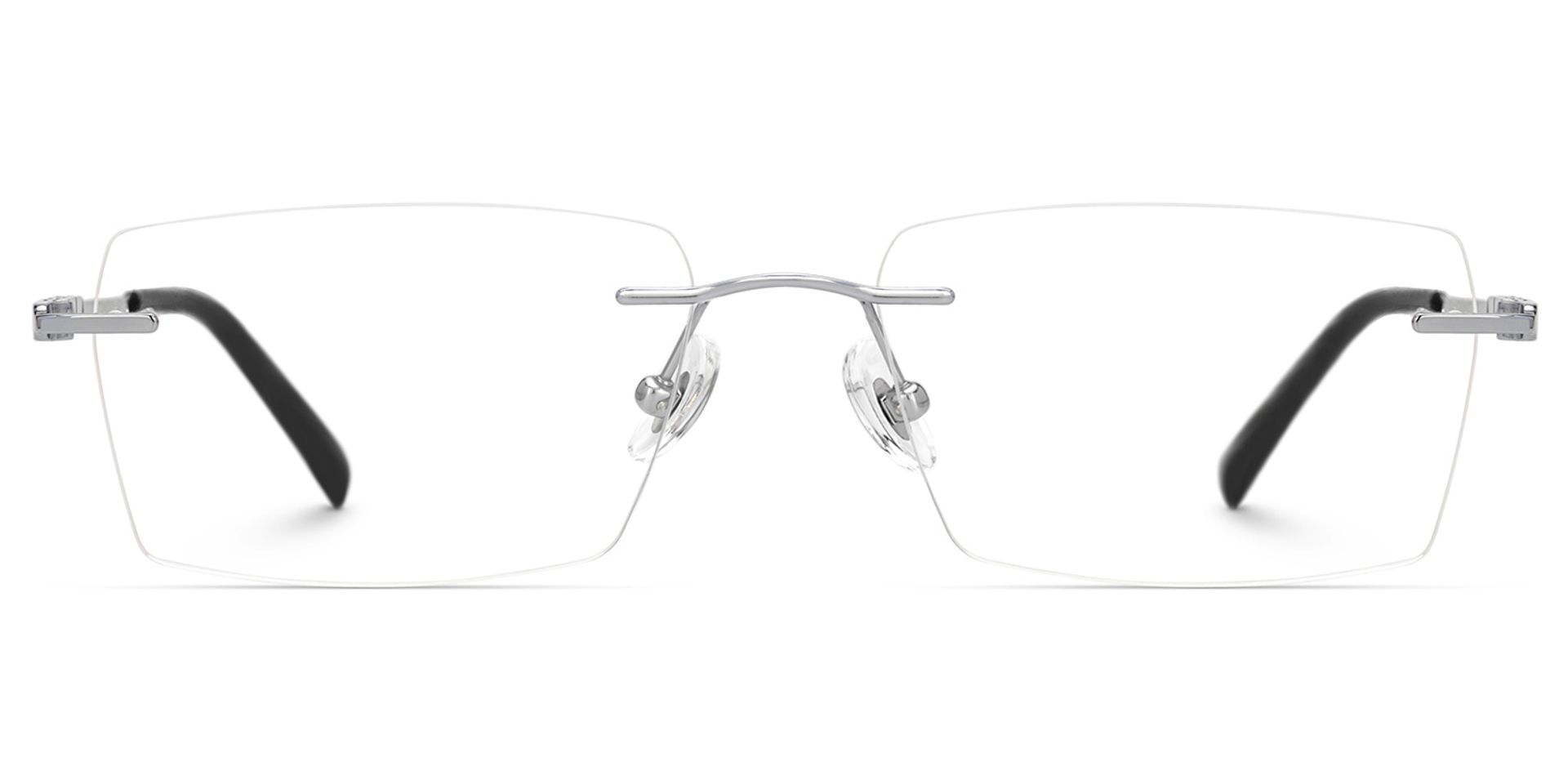Dinny Rectangle Silver Frame Glasses | ZEELOOL Canada0
