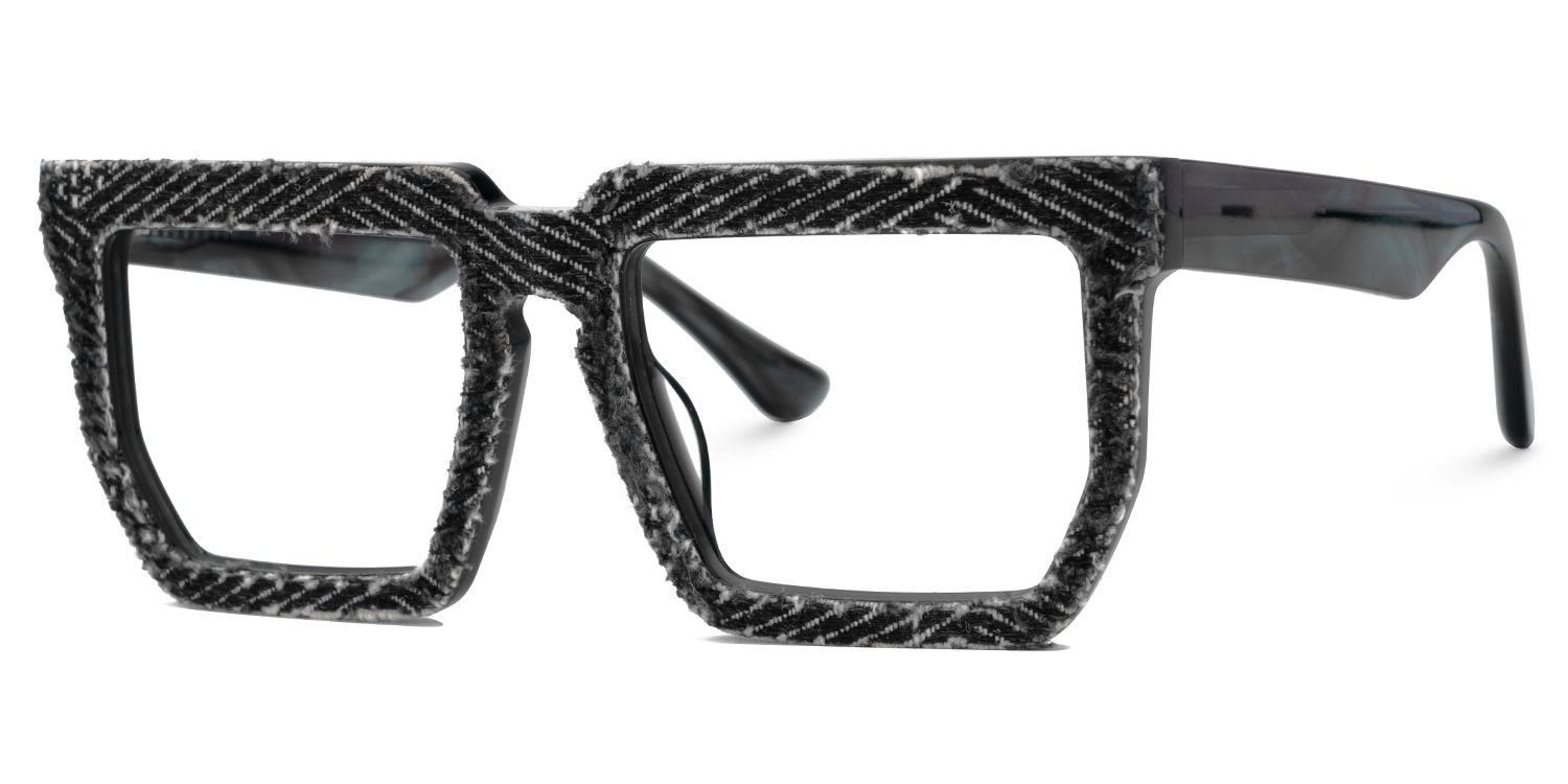 Rectangle Daniela Denim Black Glasses Deals | ZEELOOL Canada1