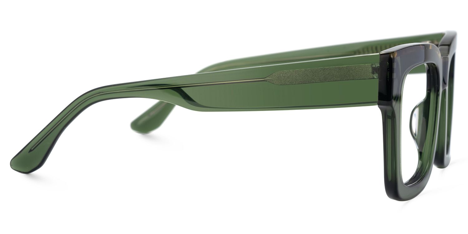 Vorse Square Green Color Frame Glasses for Men | ZEELOOL Canada2