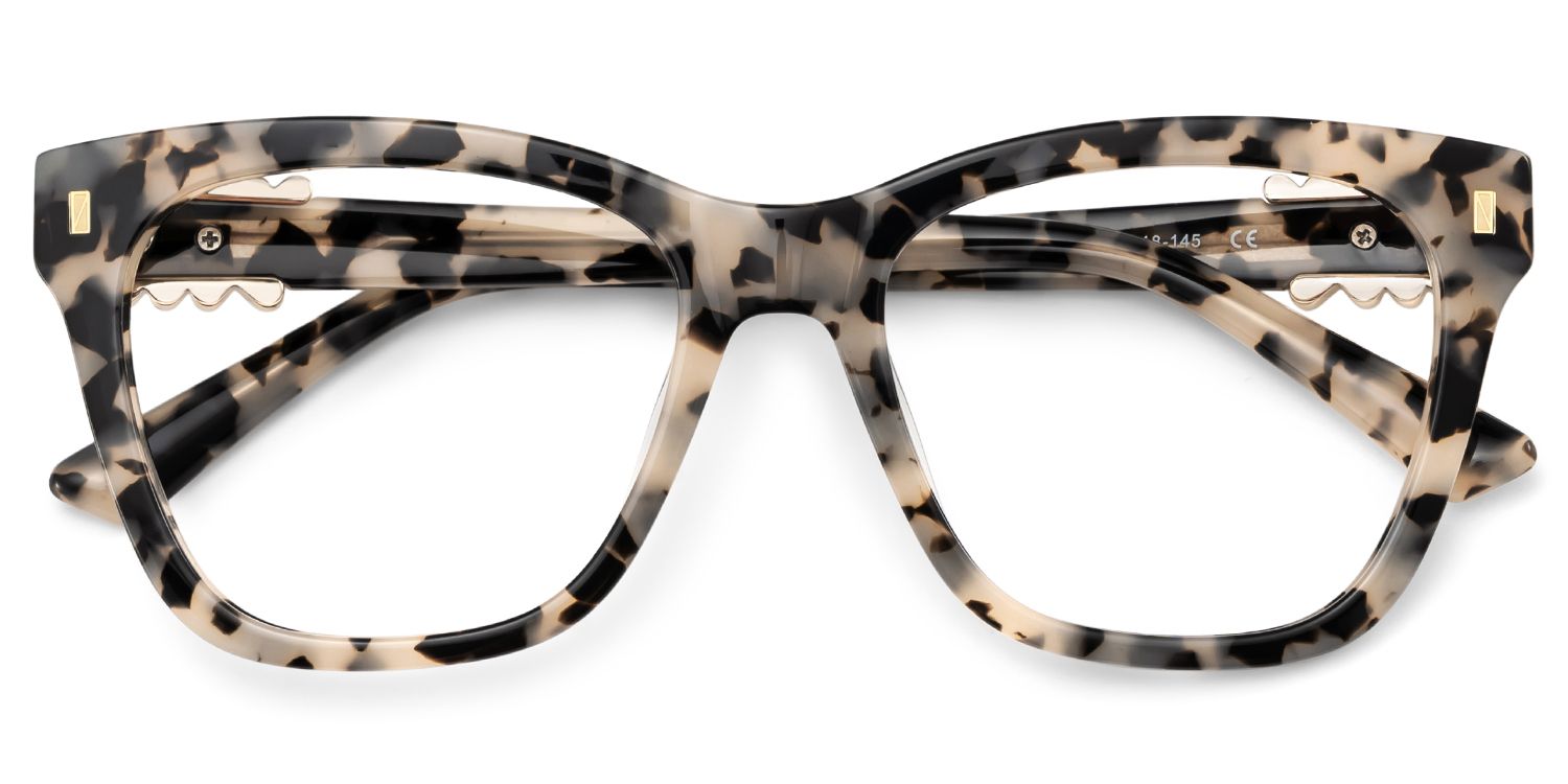 Square Tortoise Eyeglasses- Mae Acetate Frame Glasses1