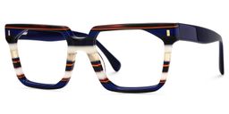 Laguer Rectangle Blue Glasses5