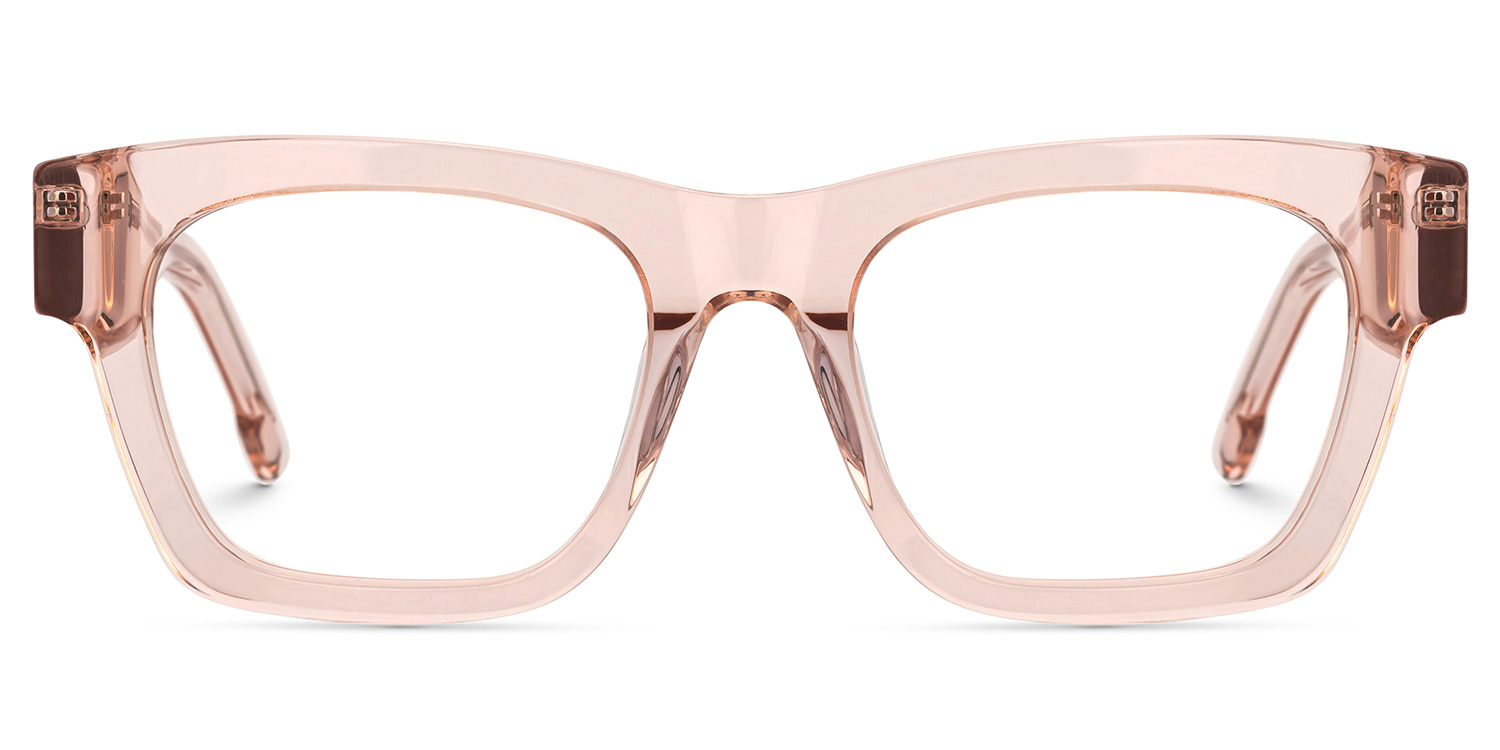 Boone Rectangle Pink Glasses0