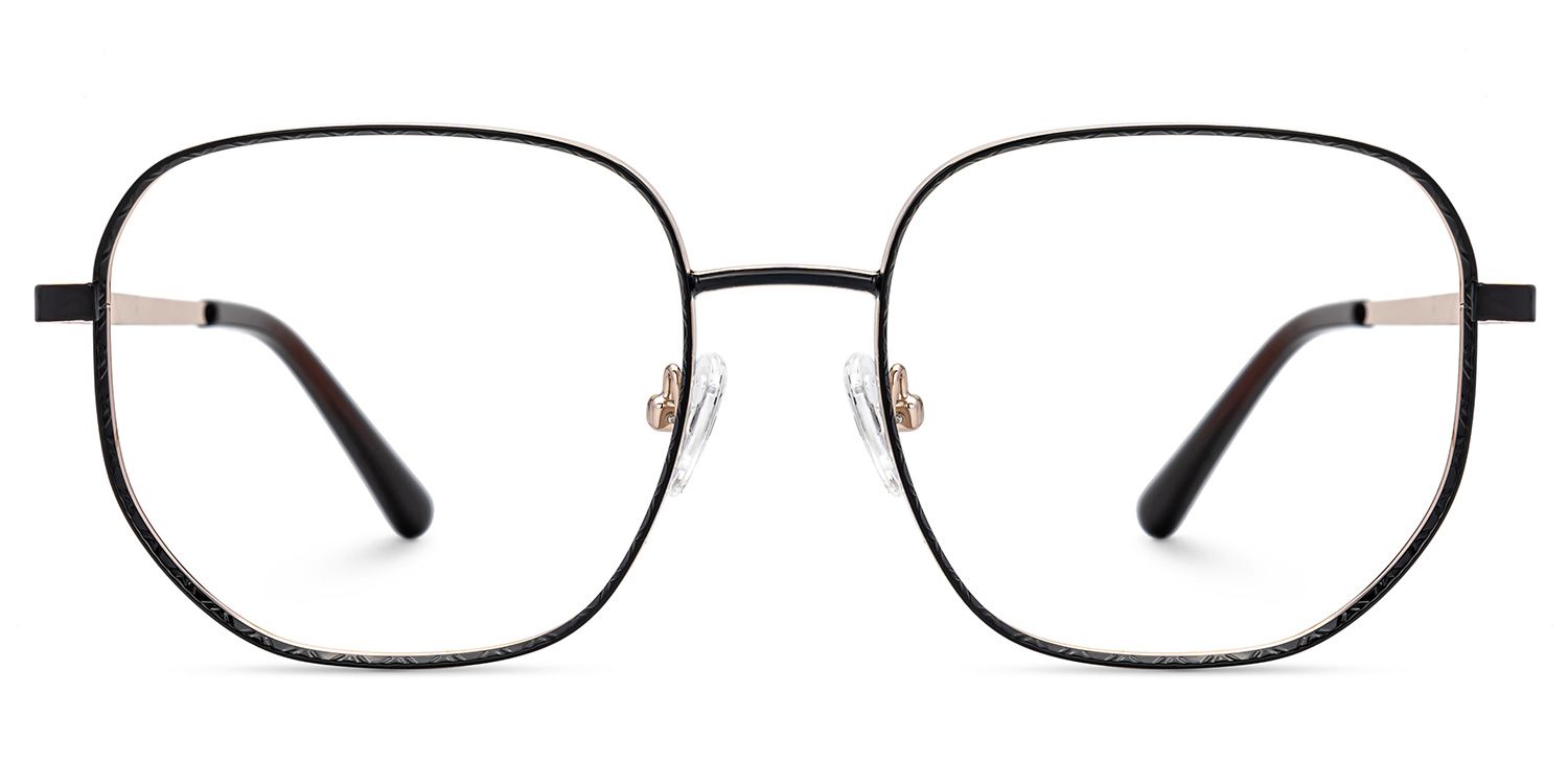 Steeve Metal Square Black Frame Glasses | ZEELOOL Canada0