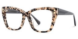 Tessia Square Tortoise Glasses3
