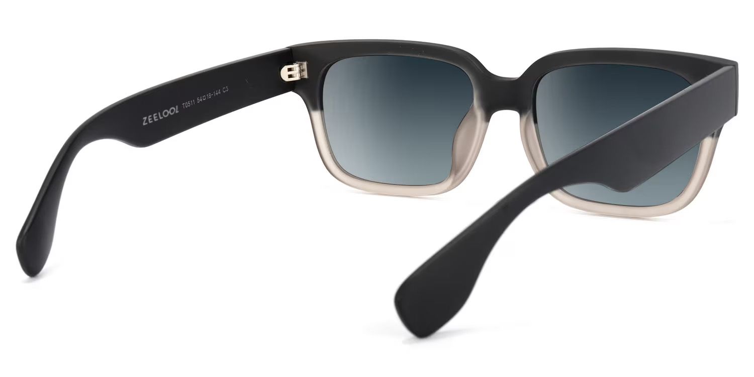 Colin Rectangle Black-Gray Sunglasses | ZEELOOL Canada3