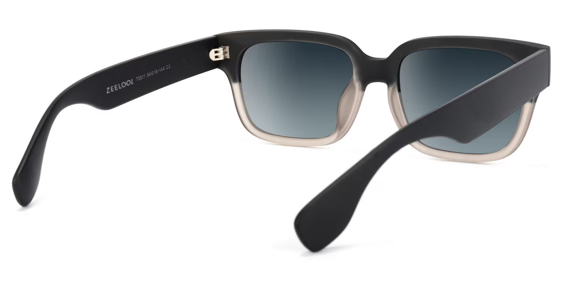 Colin Rectangle Black-Gray Sunglasses | ZEELOOL Canada3