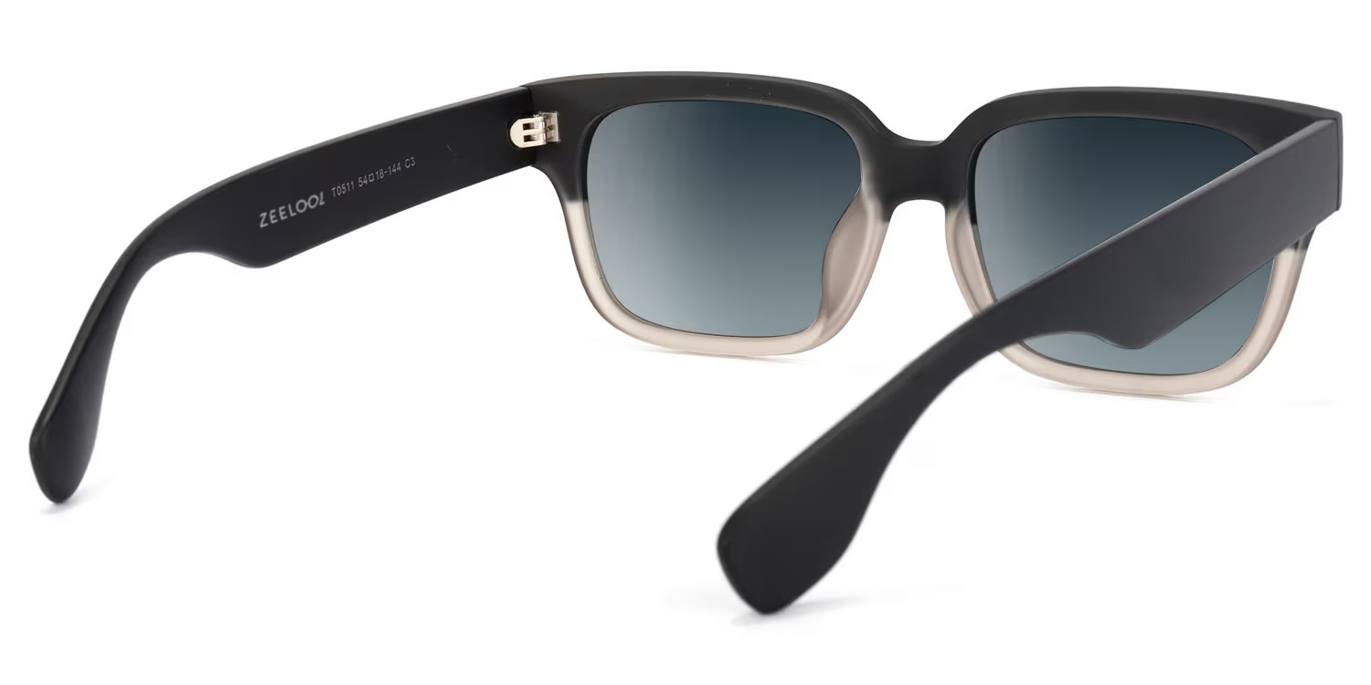 Colin Rectangle Black-Gray Sunglasses3