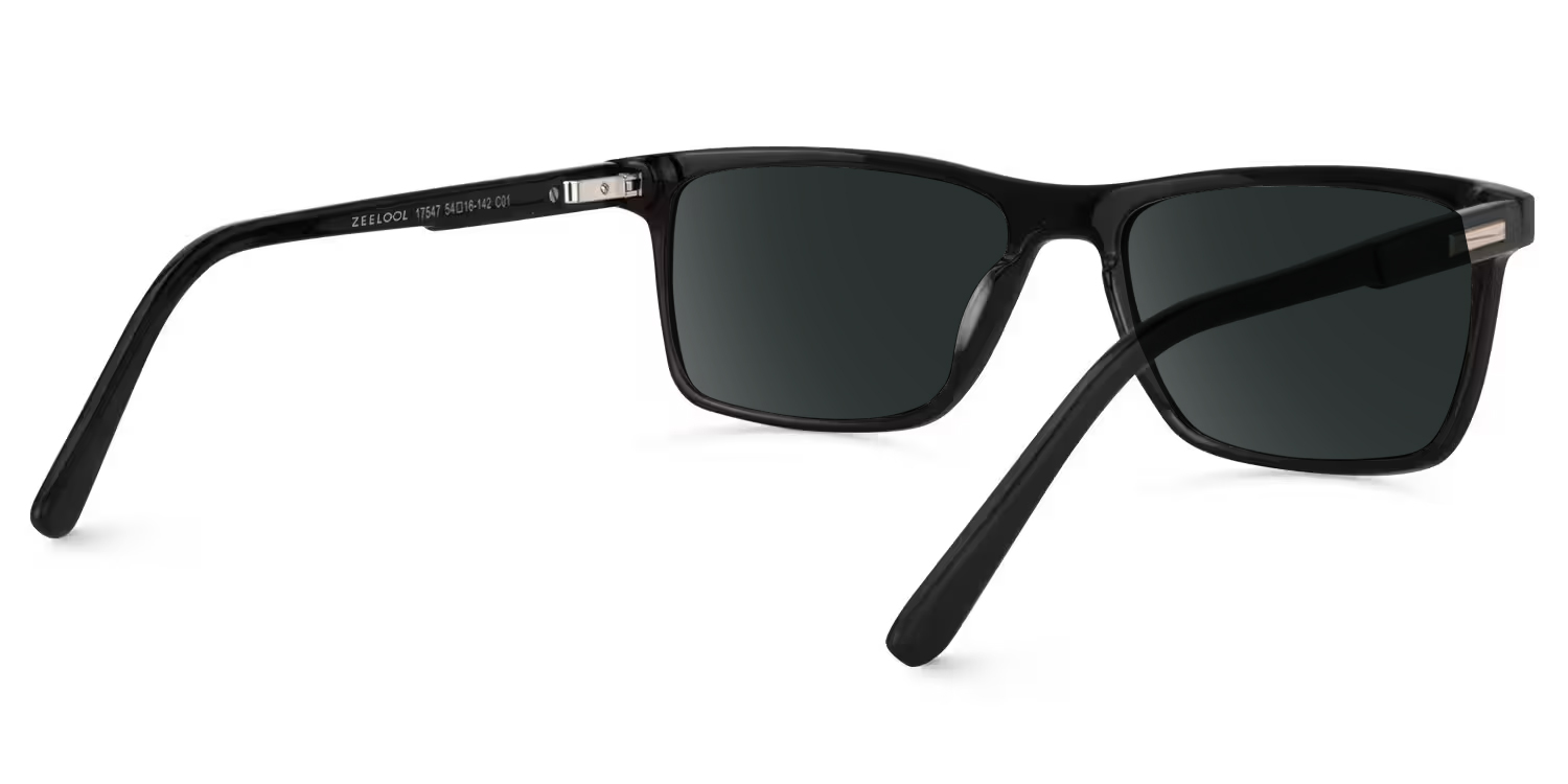 Daniel Rectangle Black Sunglasses | ZEELOOL Canada3