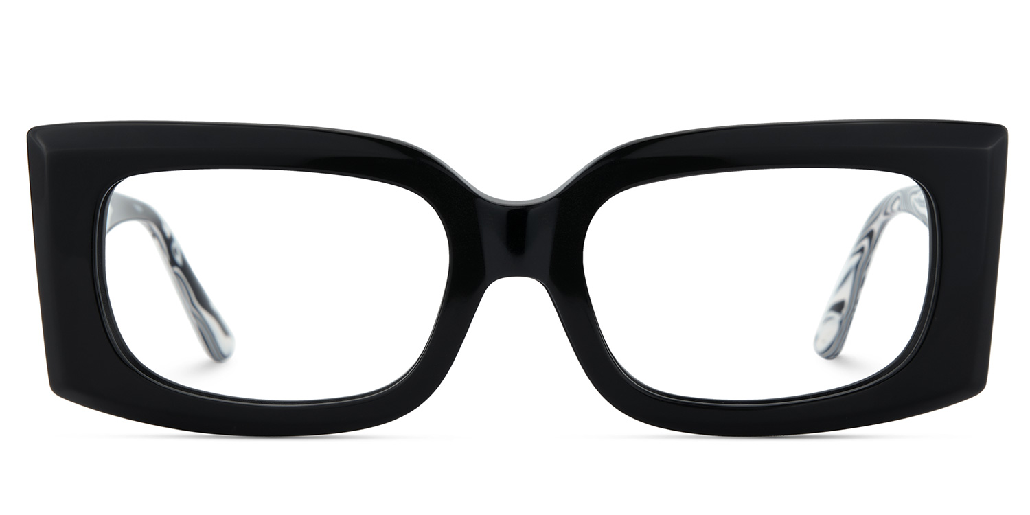 Orduno Rectangle Black Glasses1